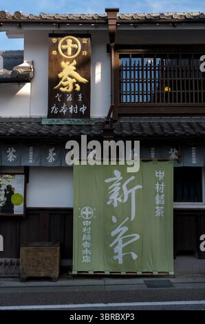 Nakamura Tokichi Honten (negozio principale), il negozio giapponese di tè verde a Uji, Kyoto, famoso per il matcha, lo shincha e il sencha, in Giappone. Foto Stock