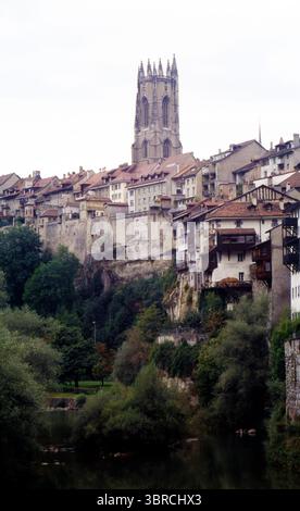 Cattedrale Di San Nicola, Friburgo, Svizzera Fotografia Stock