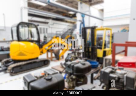 Immagine sfocata del motore e dei macchinari Foto Stock