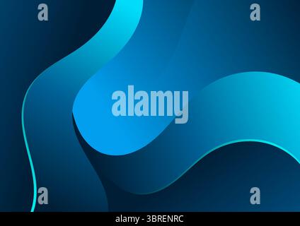 sfondo dell'onda gradiente blu astratto Illustrazione Vettoriale