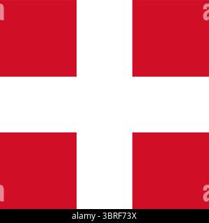 Bandiera del Principe Vescovado di Utrecht, Paesi Bassi – bandiera storica del principato ecclesiastico, emblema araldico del Sacro Romano Impero Illustrazione Vettoriale