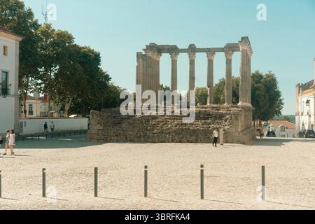 Tempio Romano, Évora, Portogallo Foto Stock