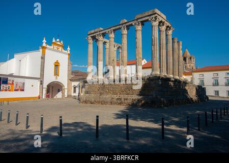 Tempio Romano, Évora, Portogallo Foto Stock