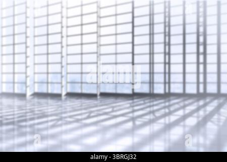 Moderno edificio con terrazza con pareti in vetro Foto Stock