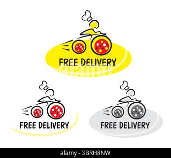 Icona del logo Free Delivery Illustrazione Vettoriale