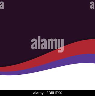 Moderno sfondo a onde astratte: Design a curve rosse viola bianche Illustrazione Vettoriale