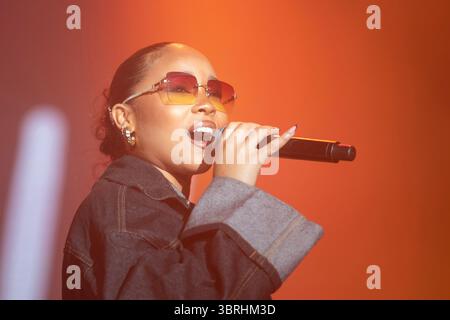Novi Sad, Serbia. 12 luglio 2025. Mystic Marley si esibisce al festival musicale EXIT DI Novi Sad, in Serbia, il 12 luglio 2025. (Foto di Maxim Konankov) credito: NurPhoto SRL/Alamy Live News Foto Stock