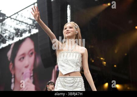 Live beim Lollapalooza Berlin 2025 presentato da Telekom im Olympiapark und Olympiastadion. Berlino, 12.07.2025 Foto Stock