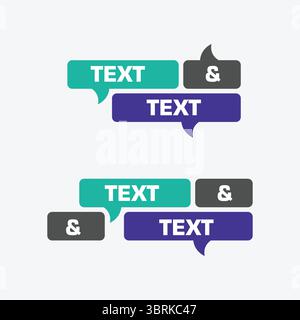 Design rettangolare per il testo della citazione - Chat Bubble Design - icone vocali fumetti Illustrazione Vettoriale