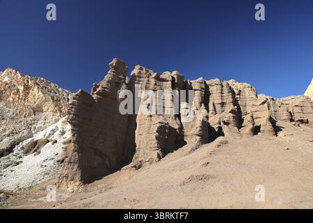 La Valle dei Monti a forma di castello di Airakty, Mangystau Foto Stock