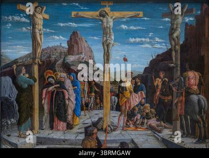 Mantegna, Andrea - crocifissione - Louvre dalla pala d'altare di San Zeno Verona, Foto Stock