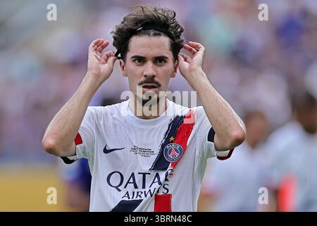 East Rutherford, Stati Uniti. 12 luglio 2025. Vitinha del PSG, durante la partita tra Chelsea FC e PSG per la finale della Coppa del mondo per club FIFA 2025, al MetLife Stadium di East Rutherford, Stati Uniti, il 12 luglio 2025. Foto: Heuler Andrey/DiaEsportivo/Alamy Live News crediti: DiaEsportivo/Alamy Live News Foto Stock