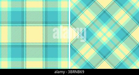 Accoglienti motivi a quadri. Due texture senza cuciture, una diritta, una diagonale. Ideale per sfondi, tessuti o per aggiungere un tocco di stile classico. Illustrazione Vettoriale