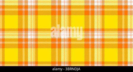 Vivace motivo a quadri giallo e arancione, perfetto per design tessile, sfondi di siti Web o progetti a tema autunnale. Questo testo allegro e senza cuciture Illustrazione Vettoriale