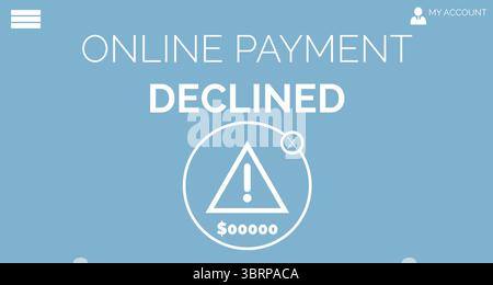 Testo del pagamento online visualizzato Foto Stock