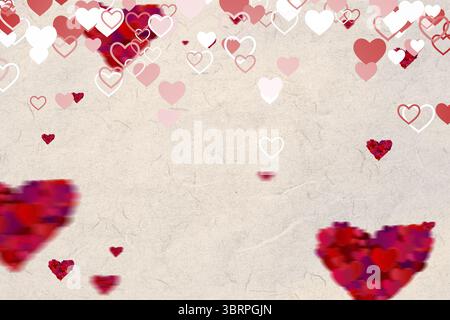 Modello di cuore d'amore generato digitalmente Foto Stock
