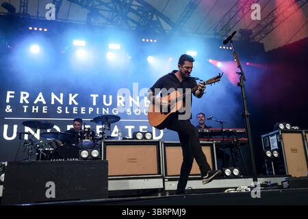 Eden Project, Cornovaglia, Regno Unito. 13 luglio 2025. Frank Turner & The Sleeping Souls si esibiscono all'Eden Sessions, Eden Project, Cornovaglia, 13 luglio 2025. Crediti : Jill o'Donnell/Alamy Live News Foto Stock