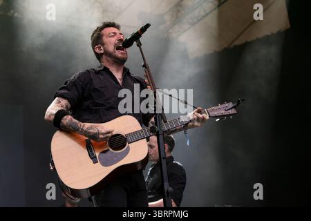 Eden Project, Cornovaglia, Regno Unito. 13 luglio 2025. Frank Turner & The Sleeping Souls si esibiscono all'Eden Sessions, Eden Project, Cornovaglia, 13 luglio 2025. Crediti : Jill o'Donnell/Alamy Live News Foto Stock