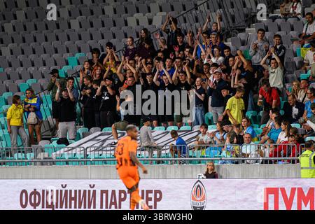 LUBIANA, SLOVENIA - 10 LUGLIO 2025: Partita UEFA Europa League FC Shakhtar Donetsk contro Ilves allo Stadion Stozice. Foto Stock