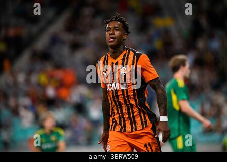 LUBIANA, SLOVENIA - 10 LUGLIO 2025: Kevin - la partita UEFA Europa League FC Shakhtar Donetsk contro Ilves allo Stadion Stozice. Foto Stock