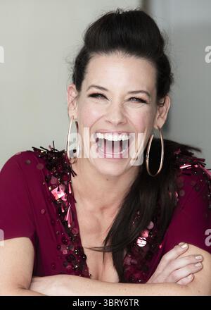 25 aprile 2018 - Hollywood, California, Stati Uniti - l'attrice EVANGELINE LILLY promuove "Ant-Man and the Wasp" a Hollywood. (Immagine di credito: © Armando Gallo/ZUMA Studio) Foto Stock