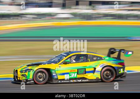 San Paolo, Brasile. 14 luglio 2025. SP - SAO PAULO - 07/13/2025 - FIA - WORLD ENDURURANCE CHAMPIONSHIP - Race - IL TEAM DI CURVA WRT, categoria GT3, vettura numero 31, piloti Yasser SHAHIN (AUS), Timur BOGUSLAVSKIY e Augusto FARFUS (BRA) sul circuito di Interlagos. Foto: Joisel Amaral/Agif (foto di Joisel Amaral/AGIF/Sipa USA) credito: SIPA USA/Alamy Live News Foto Stock