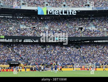 New Jersey, Stati Uniti. 13 luglio 2025. Una vista generale dello stadio Metlife durante la finale della Coppa del mondo Chelsea vs Paris Saint Germain al Metlife Stadium, New Jersey. Il credito per immagini dovrebbe essere: David Klein/Sportimage Credit: Sportimage Ltd/Alamy Live News Foto Stock