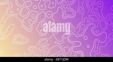 Design astratto colorato con forme organiche e sfondo sfumato uniforme nell'arte digitale Illustrazione Vettoriale