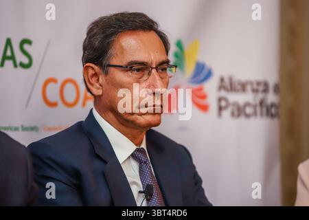 25 settembre 2019, New York, New York, Stati Uniti d'America: MartÃ­n Vizcarra Presidente del Perù, durante una riunione del Consiglio delle Americhe a New York, mercoledì 25 settembre (immagine di credito: © Vanessa Carvalho/ZUMA Wire) Foto Stock