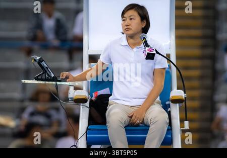 30 settembre 2019, Pechino, CINA: Jennifer Zhang al torneo di tennis obbligatorio China Open Premier 2019 (immagine di credito: © AFP7 via ZUMA Wire) Foto Stock