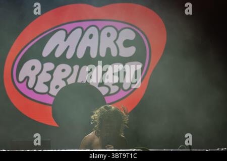 Trencin, Slovacchia. 13 luglio 2025. Il musicista elettronico americano e YouTuber Marc Rebillet si esibisce dal vivo sul palco durante l'ultimo giorno del festival Pohoda 2025 all'Airport Trencin. Il festival Pohoda è il più grande festival musicale estivo all'aperto. Credito: SOPA Images Limited/Alamy Live News Foto Stock