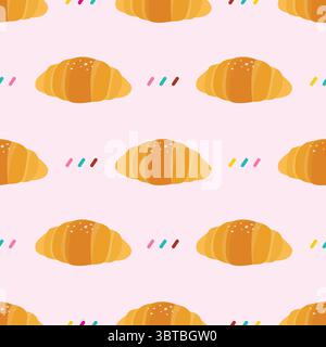 Modello senza cuciture di padella shio. Panino salato giapponese. illustrazione vettoriale Illustrazione Vettoriale