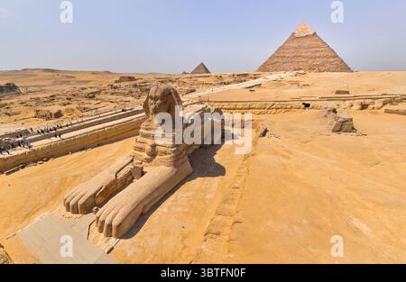 8 ottobre 2011, Egitto: Veduta aerea della grande Sfinge di Giza in Egitto (immagine di credito: © Airpano LLC/Amazing Aerial via ZUMA Wire) Foto Stock