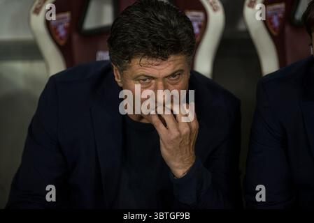 26 settembre 2019, Torino, Piemonte, Italia: TORINO, ITALIA-26 SETTEMBRE 2019: giocatori del Torino FC e dell'AC Milan durante la partita di serie A tra Torino FC e AC Milan allo Stadio Olimpico di Torino (immagine di credito: © Stefano Guidi/ZUMA Wire) Foto Stock