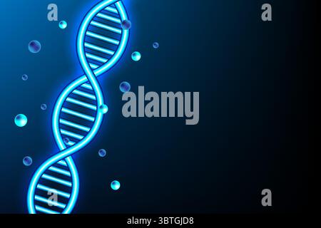 DNA molecolare background scientifico e tecnologico, scienza e concetto medico, illustrazione vettoriale Illustrazione Vettoriale