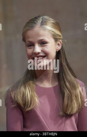Ottobre 18, 2019, Oviedo, Asturias, Spagna: Crown Princess Leonor frequentato il pubblico con i vincitori del 2019 Asturias medaglie a Reconquista Hotel il 18 ottobre 2019 a Oviedo, Spagna (credito Immagine: © Jack Abuin/ZUMA filo) Foto Stock