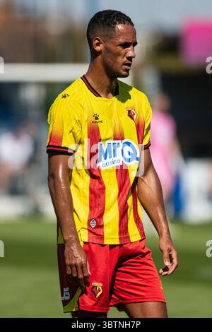 Tom Ince durante il Watford vs AFC Wimbledon amichevole 12/07/25 Foto Stock