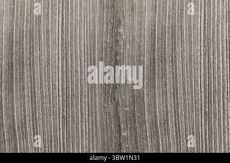 La superficie della tavola in legno con agenti atmosferici mostra scanalature verticali e linee di venatura in un design vettoriale piatto Foto Stock