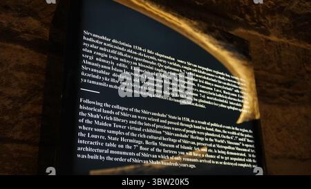 All'interno della Maiden Tower. Baku, Azerbaigian. Foto Stock
