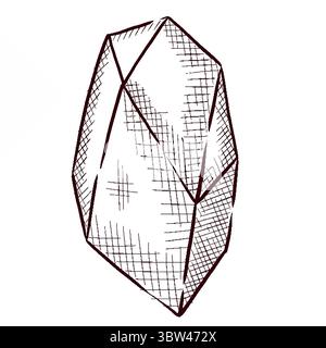 Set di illustrazioni vettoriali di pietre preziose e fiori Illustrazione Vettoriale