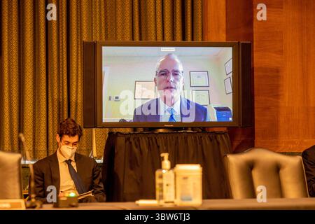 10 novembre 2020, Washington, Distretto di Columbia, Stati Uniti: L'ex vice direttore dell'FBI Andrew McCabe appare a distanza durante l'audizione Crossfire Hurricane a Capitol Hill a Washington, DC martedì 10 novembre 2020 (immagine di credito: © Jason Andrew - Pool via CNP/CNP via ZUMA Wire) Foto Stock