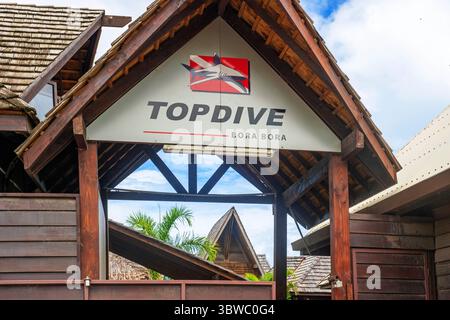 22 marzo 2015, Polinesia francese: Centro di immersione Topdive a Bora Bora Vaitape, Isole della società, Polinesia francese, Pacifico meridionale. (Immagine di credito: © Sergi Reboredo/ZUMA Wire) Foto Stock