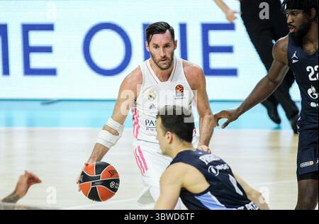 10 dicembre 2020, Madrid, Madrid, SPAGNA: Rodolfo Fernandez Farres ''Rudy'' del Real Madrid in azione durante la partita di basket Euroligue giocata tra il Real Madrid e Zenit San Petersburgo al Wizink Center il 10 dicembre 2020 a Madrid, Spagna. (Immagine di credito: © Irina R. Hipolito/AFP7 via cavo ZUMA) Foto Stock