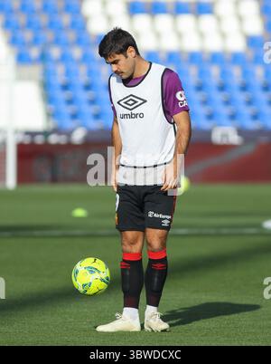 12 dicembre 2020, Leganes, MADRID, SPAGNA: Abdon Prats dell'RCD Mallorca durante la partita di calcio della Liga giocata tra CD Leganes e RCD Mallorca allo stadio Butarque il 12 dicembre 2020 a Leganes, Madrid, Spagna. (Immagine di credito: © Irina R. Hipolito/AFP7 via cavo ZUMA) Foto Stock