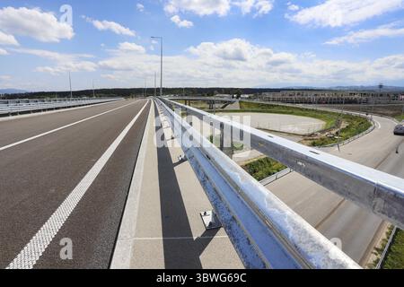Costruzione di una nuova sezione del percorso S7 a Nowy Targ. Foto Stock