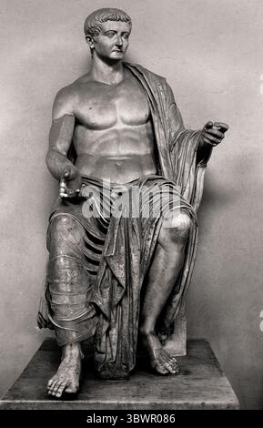 L'imperatore romano Tiberio Augusto nato Tiberio Claudio Nerone 42 BC - 16 D.C. Roma Italia Italiano Foto Stock