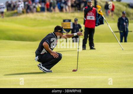 Portrush, Irlanda. 17 luglio 2025. Durante il primo round del 153° Open Championship al Royal Portrush. Crediti: Tim Gray/Alamy Live News Foto Stock