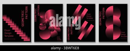 Design Gradient Abstract Cover: Moderni modelli di sfondo vibrante con forme colorate e futuristiche Illustrazione Vettoriale