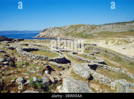 Castro de Baroña, La Coruña provincia, Galizia, Spagna. Foto Stock