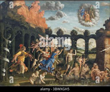 Minerva espellendo i vizi dal Giardino della virtù (1502) di Andrea Mantegna Foto Stock